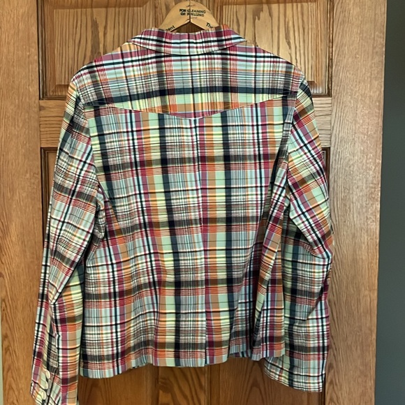 Talbots madras plaid cotton jacket - Picture 5 of 7